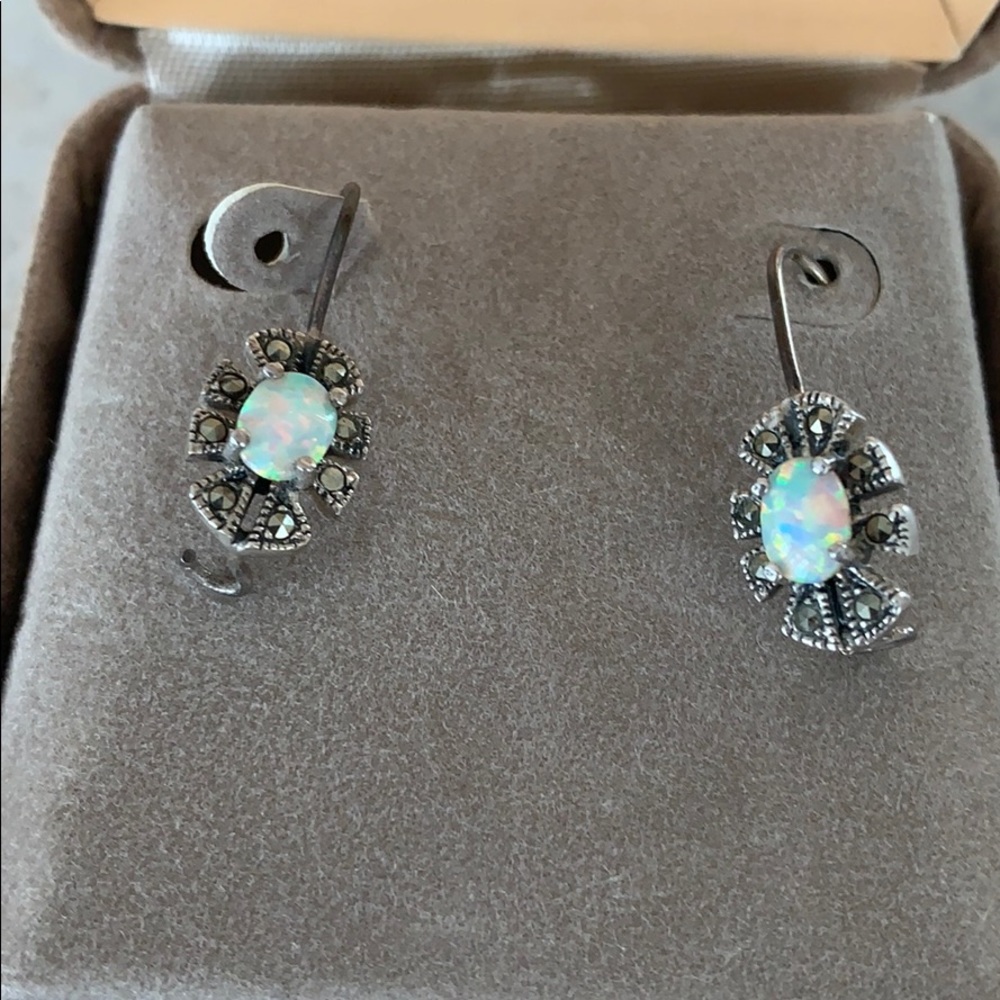 Antique opal earrings